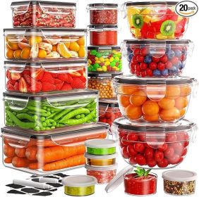 40 PCS Food Storage Containers with Lids Kitchen Storage 40 PCS Food Storage Containers with Lids Kitchen Storage