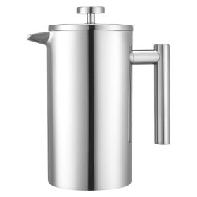 VEVOR French Press Coffee Maker, 34 Ounce 1 Liter Stainless Steel Coffee Press Tea Maker with Filter, Large Double Wall Insulated French Presses Cold VEVOR French Press Coffee Maker, 34 Ounce 1 Liter Stainless Steel Coffee Press Tea Maker with Filter, Large Double Wall Insulated French Presses Cold