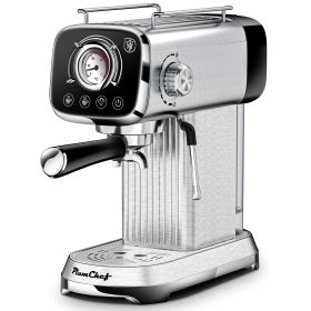 PlumChef Espresso Machine 20 Bar Professional Compact Household Coffee Espresso Maker with Milk Frother Steam Wand Temperature Gauge 34oz Water Tank L PlumChef Espresso Machine 20 Bar Professional Compact Household Coffee Espresso Maker with Milk Frother Steam Wand Temperature Gauge 34oz Water Tank L