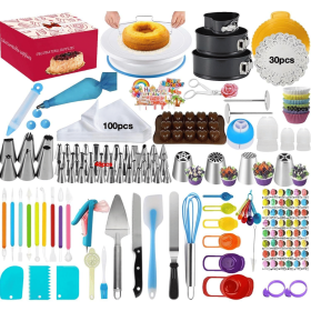 Deluxe Cake Decorating Set - Unleash your pastry potential, premium rotating cake turntable, wide range of 48 decorating nozzles Deluxe Cake Decorating Set - Unleash your pastry potential, premium rotating cake turntable, wide range of 48 decorating nozzles